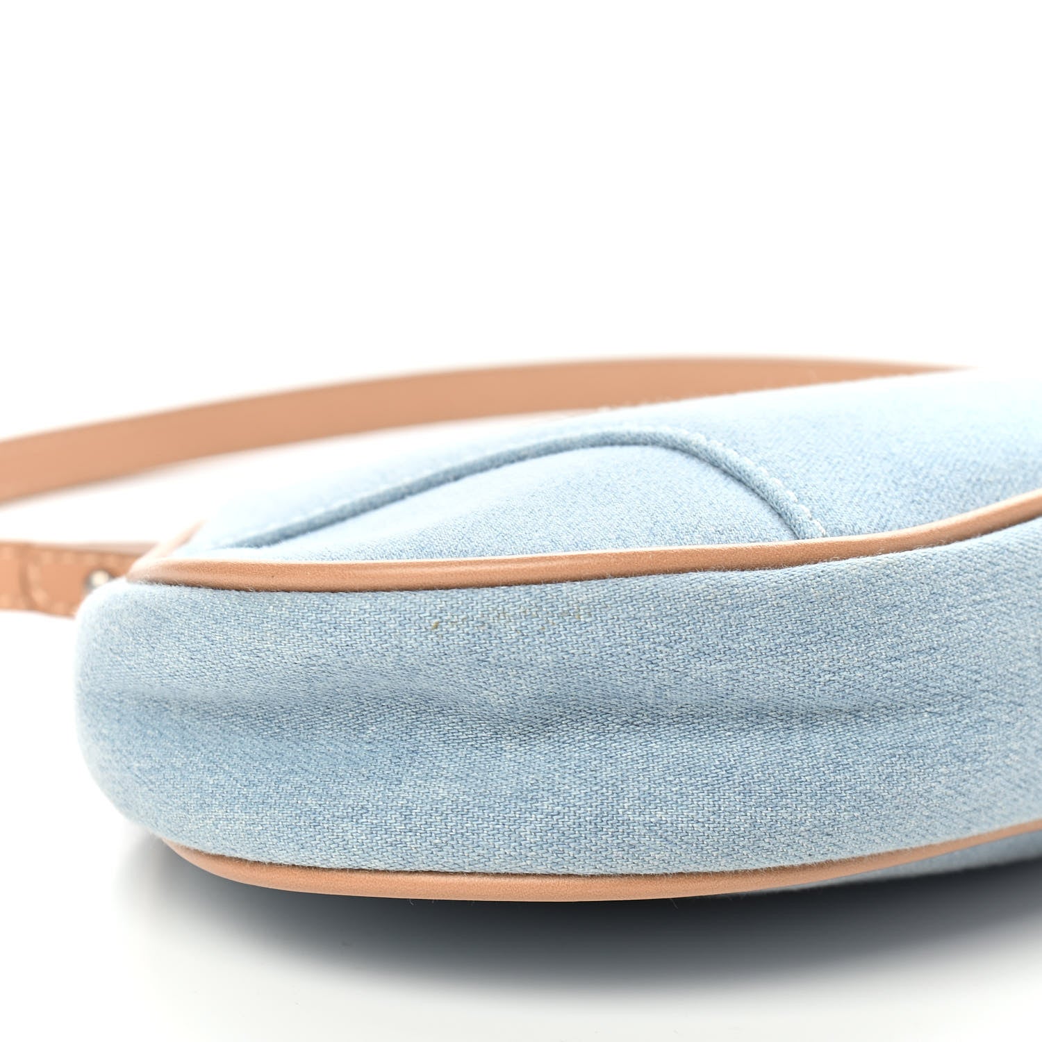 Christian Dior Denim Mini Saddle Pochette Blue 8 of 9
