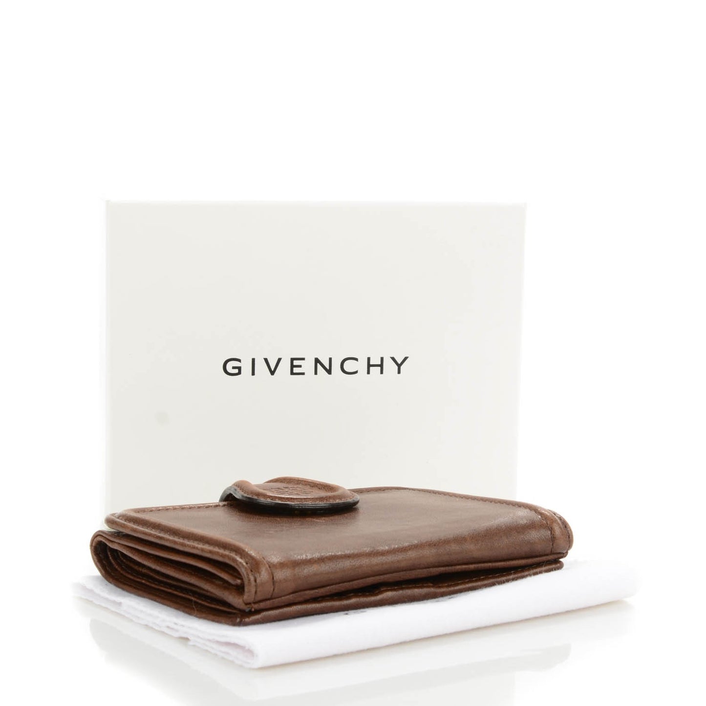 Lambskin Nightingale Compact Wallet Brown