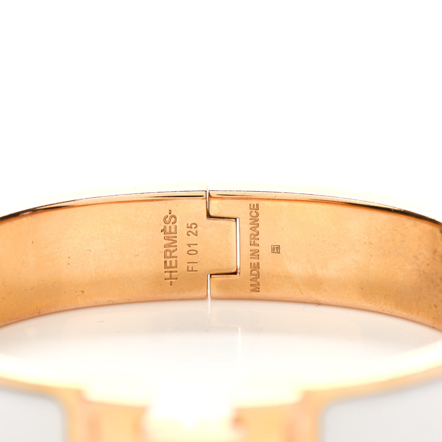 Enamel Narrow Clic Clac H Bracelet PM White