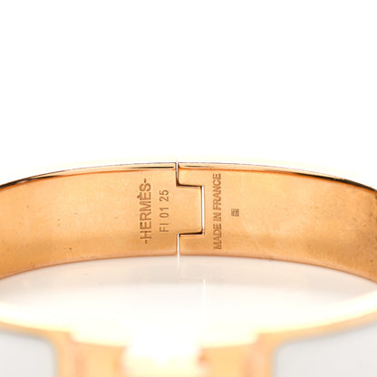 Hermes Enamel Narrow Clic Clac H Bracelet PM White 3 of 4