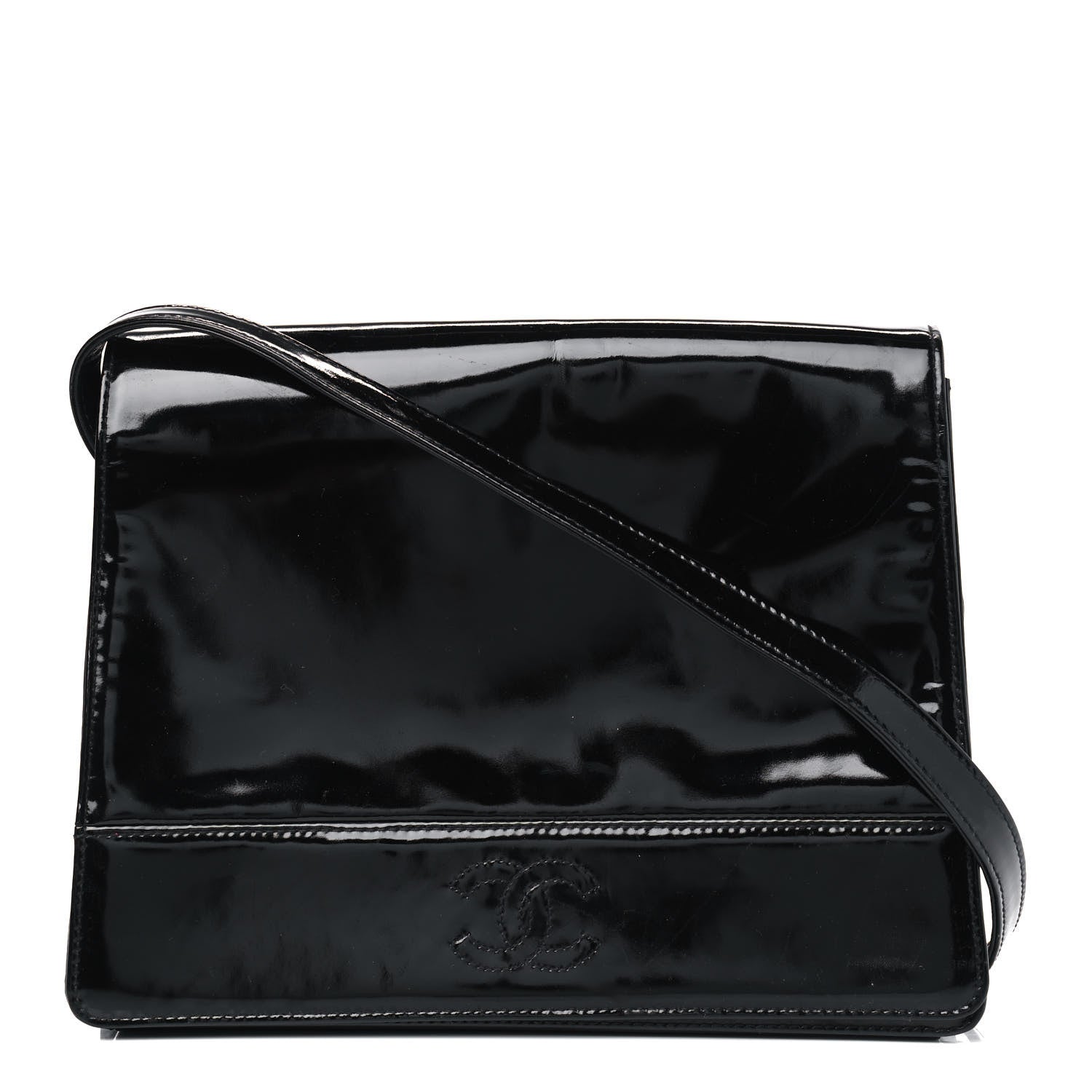 Chanel Patent Flap Shoulder Bag Black 1 of 5