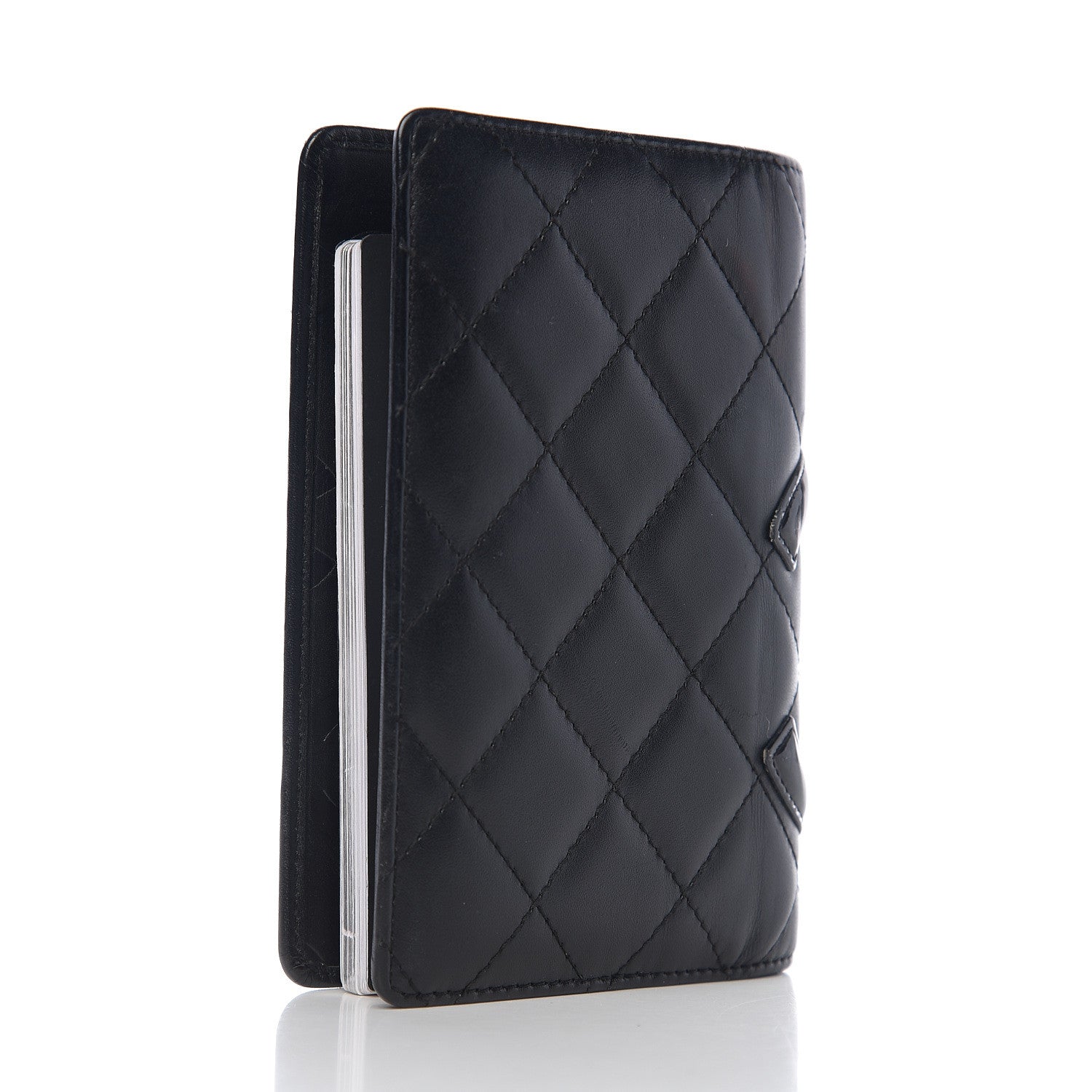 Chanel Calfskin Quilted Small Cambon Agenda Planner Black 2 of 7