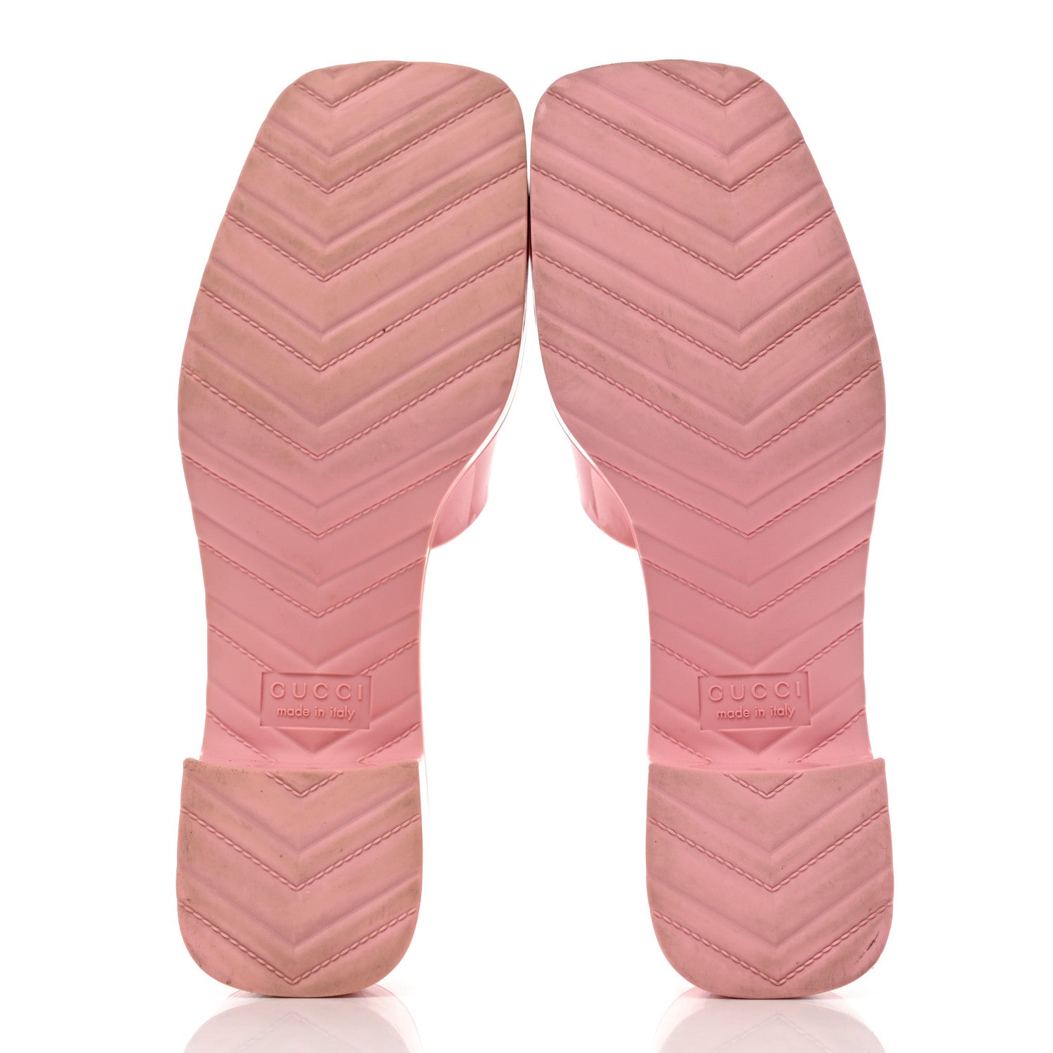 Gucci Rubber Gucci Logo Womens Platform 20/60mm Slide Sandals 37 Wild Rose 5 of 8