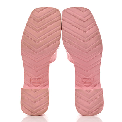 Gucci Rubber Gucci Logo Womens Platform 20/60mm Slide Sandals 37 Wild Rose 5 of 8