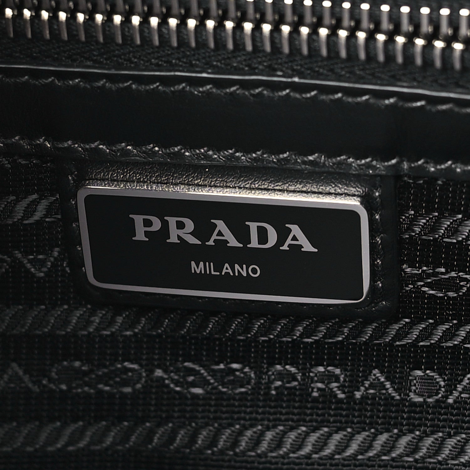 Prada Saffiano Travel Medium Brique Crossbody Bag Black 7 of 10