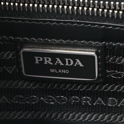 Prada Saffiano Travel Medium Brique Crossbody Bag Black 7 of 10