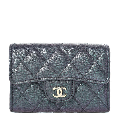 Chanel Iridescent Caviar Quilted Flap Card Holder Black 1 of 9