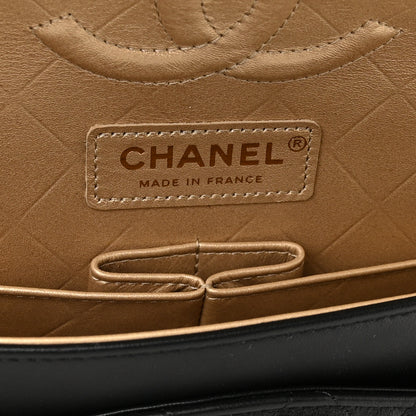 Chanel Lambskin Quilted Medium Rue Cambon Charms Double Flap Black 6 of 14