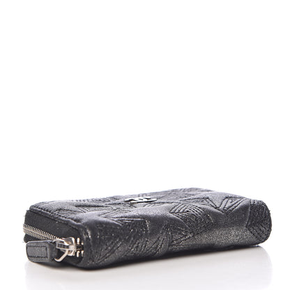 Chanel Metallic Lambskin Star Embossed Coin Purse Case Dark Grey 4 of 9