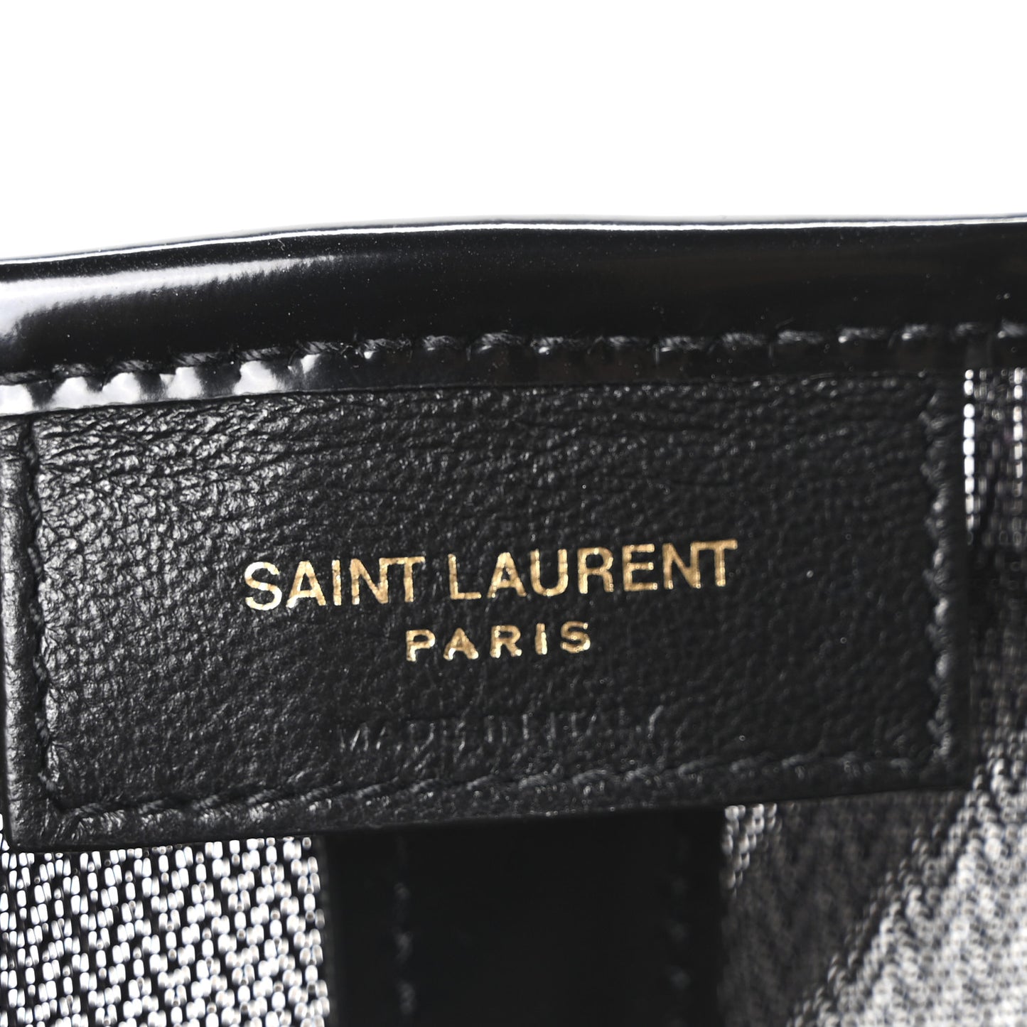Mesh Patent Calfskin Daryl Shoulder Bag Black