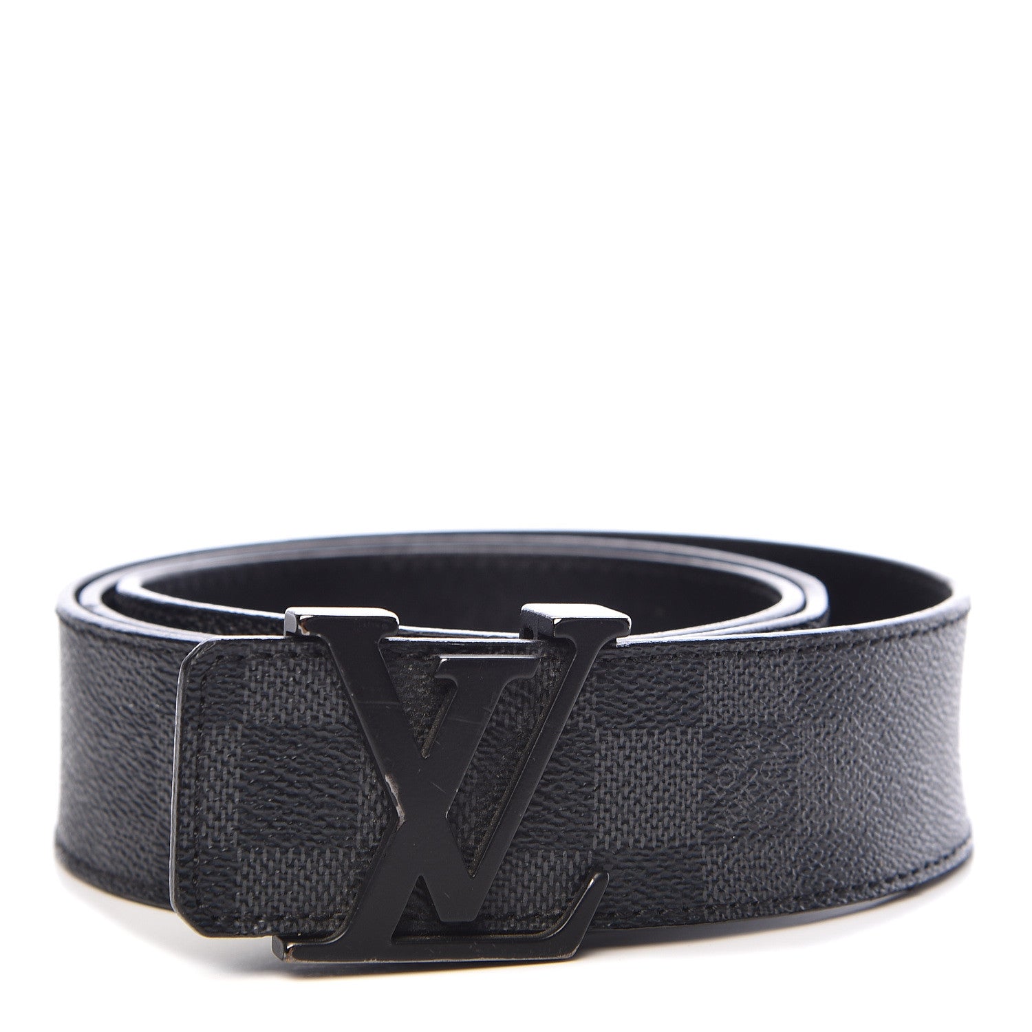 Louis Vuitton Damier Graphite LV Initiales Belt 100 40 1 of 9