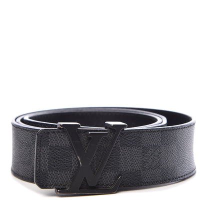 Louis Vuitton Damier Graphite LV Initiales Belt 100 40 1 of 9
