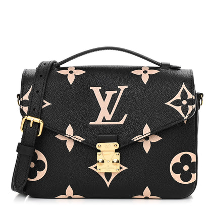 Louis Vuitton Empreinte Monogram Giant Pochette Metis Black Beige 1 of 9