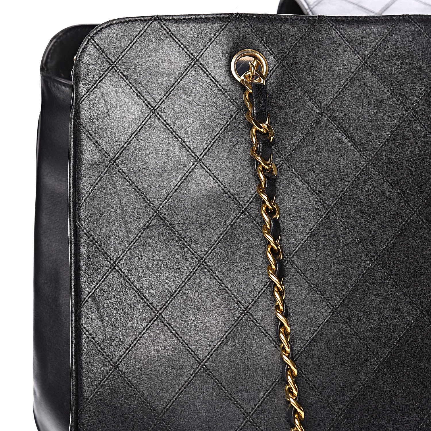 Chanel Calfskin Stitched XL Weekender Black 18 of 25