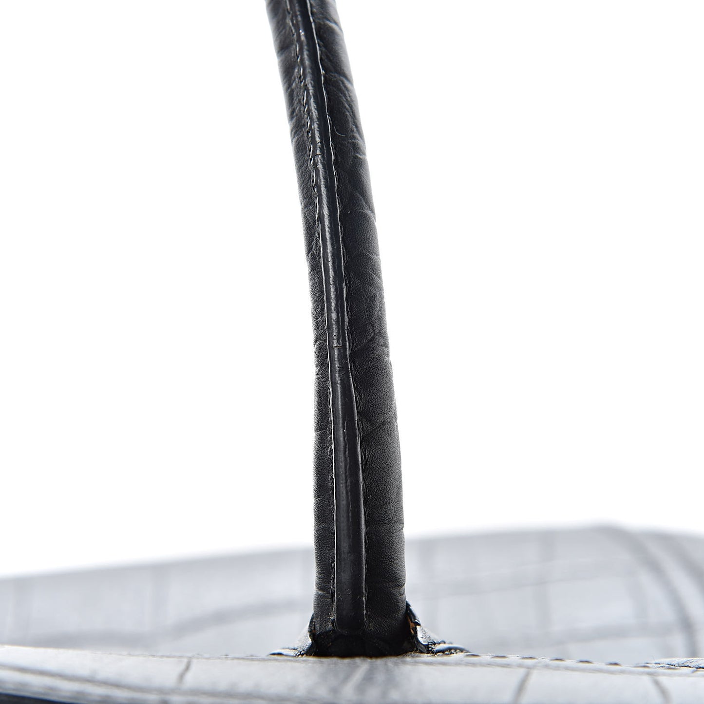 Crocodile Embossed Calfskin Medium Phantom Luggage Black