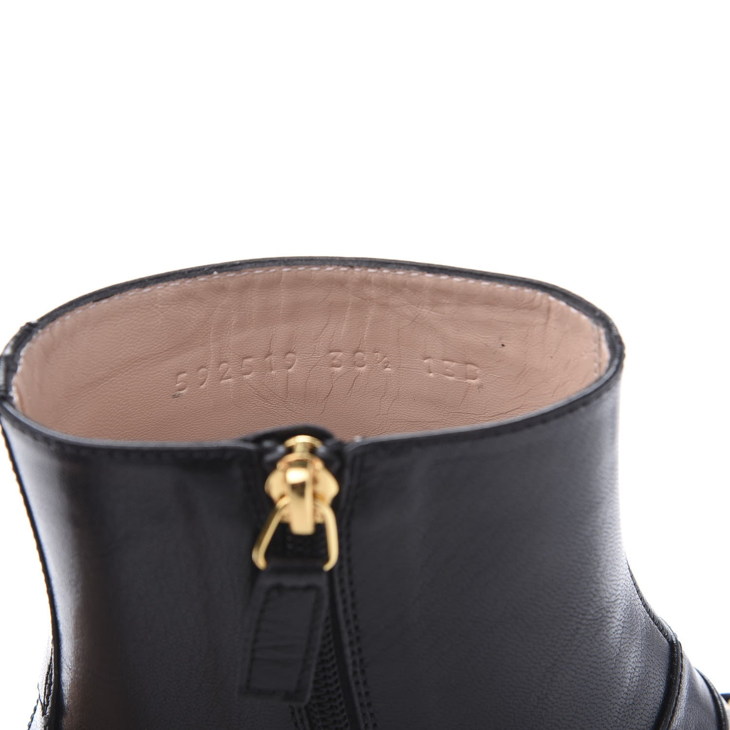 Gucci Goatskin Kitten Chain Horsebit Ankle Boots 38.5 Black 10 of 10