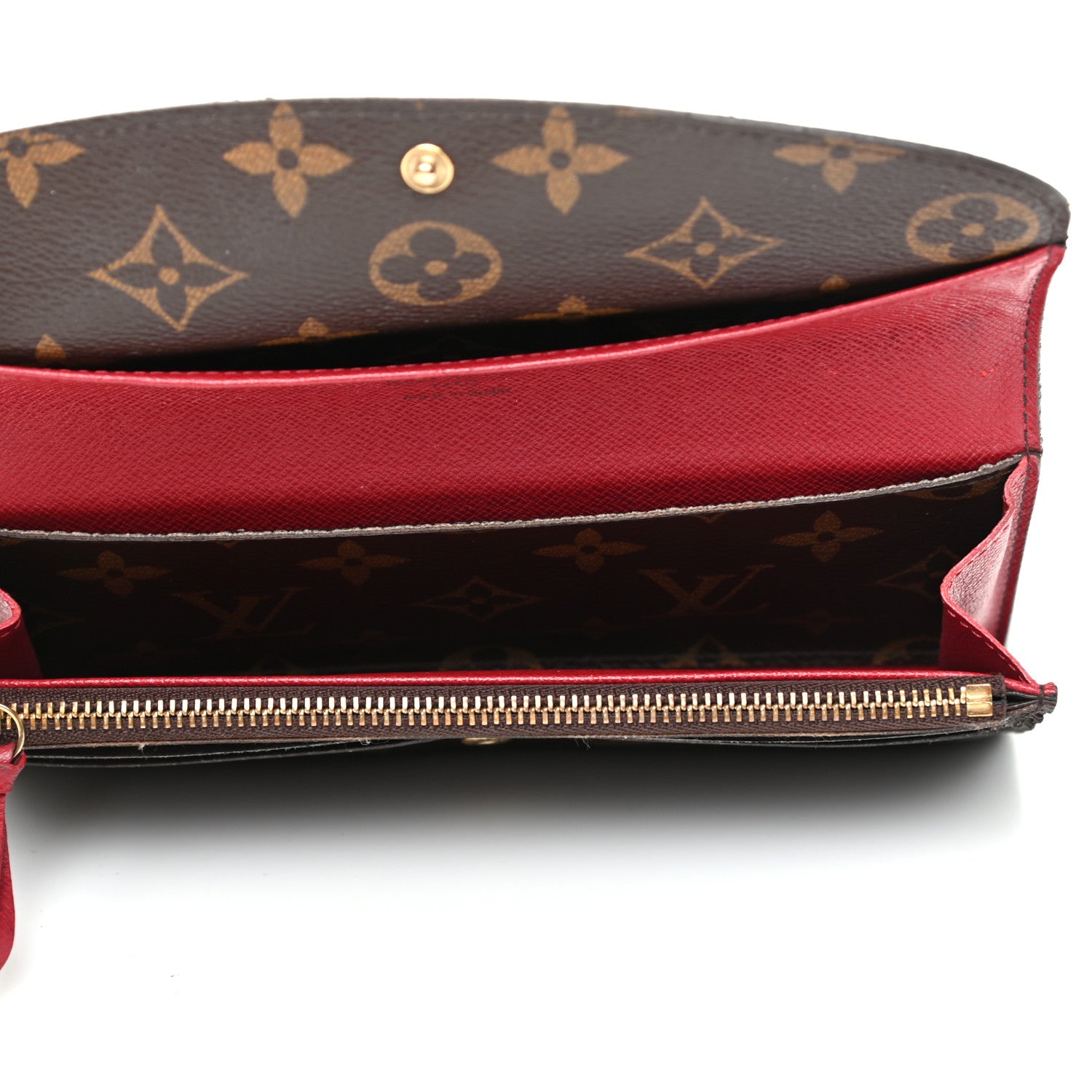 Louis Vuitton Monogram Emilie Wallet Red 5 of 7
