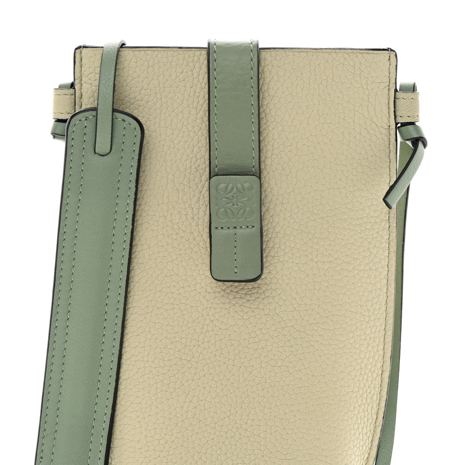 Loewe Grained Calfskin Gate Pocket Pouch Green 7 of 10