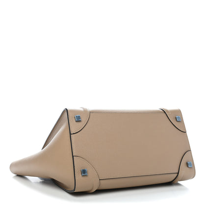 Celine Drummed Calfskin Mini Luggage Dune 4 of 9