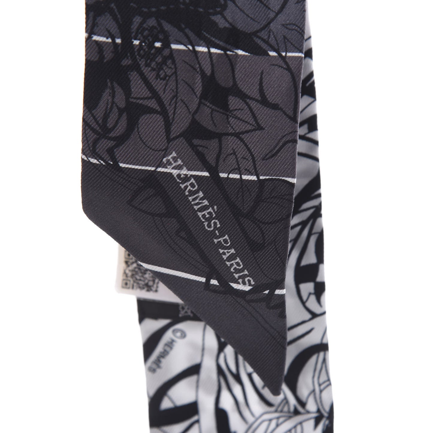 Silk Jungle Love Rainbow Twilly Gris Black White
