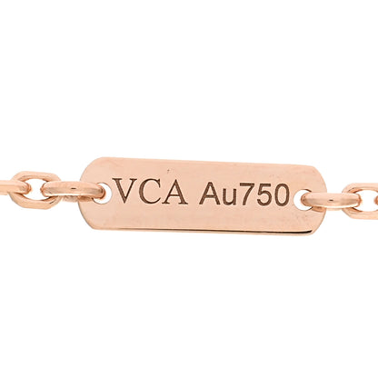 Van Cleef & Arpels 18K Rose Gold Diamond Pink Sapphire Small Frivole Pendant Necklace 4 of 5
