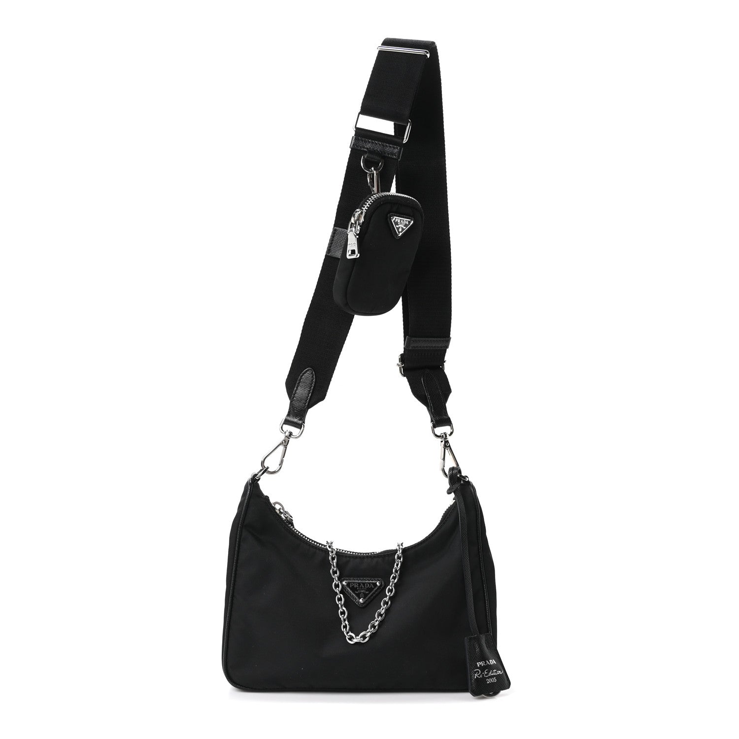 Prada Re-Nylon Saffiano Re-Edition 2005 Shoulder Bag Black 1 of 10