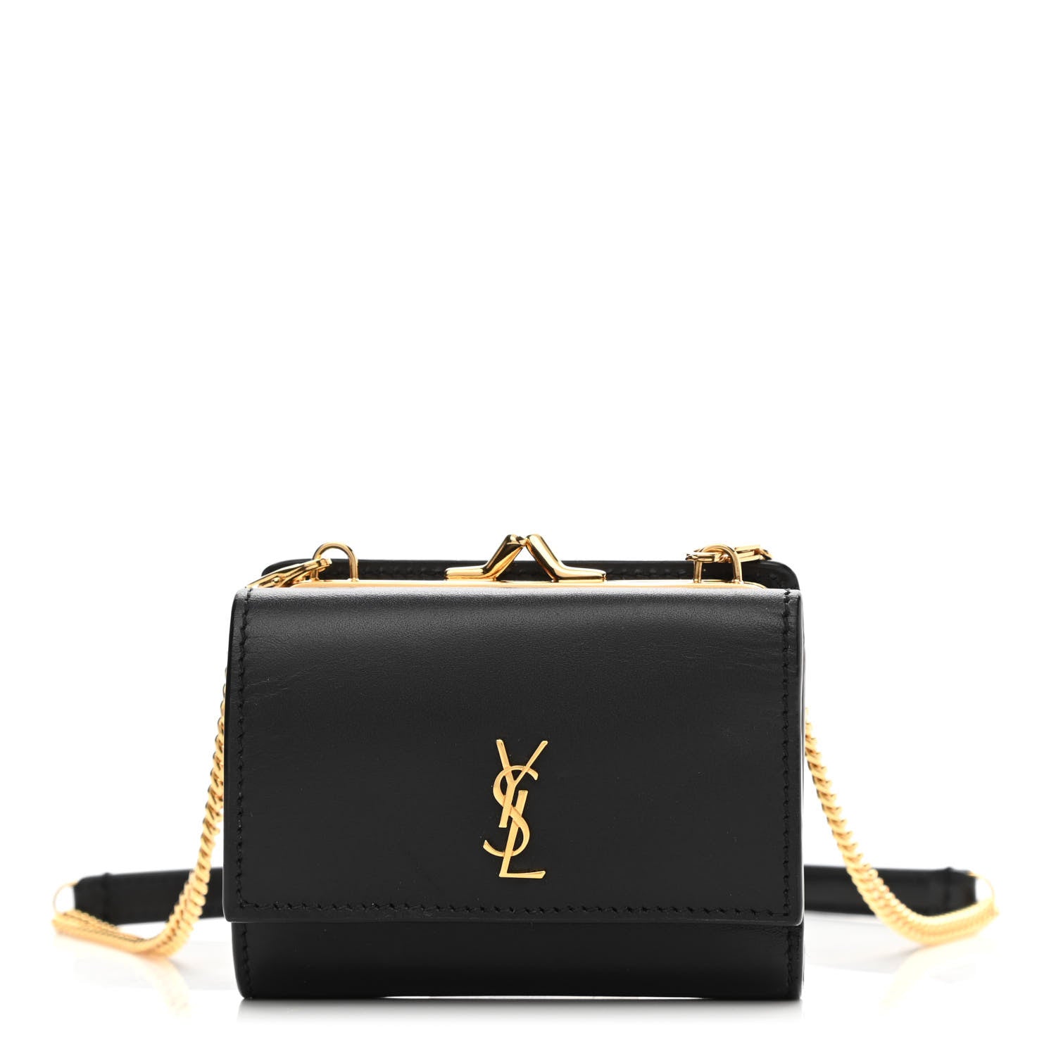 Saint Laurent Smooth Calfskin Monogram Rider Belt Bag Black 1 of 11