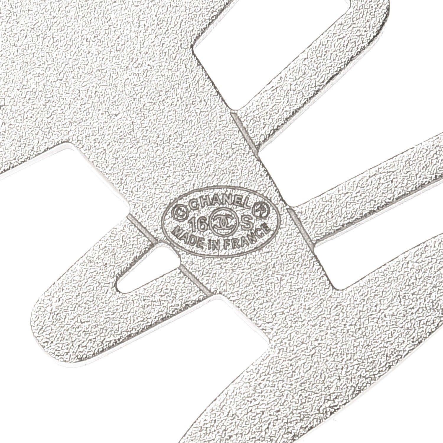 Chanel Crystal Metal CC Airplane Brooch Silver 4 of 4