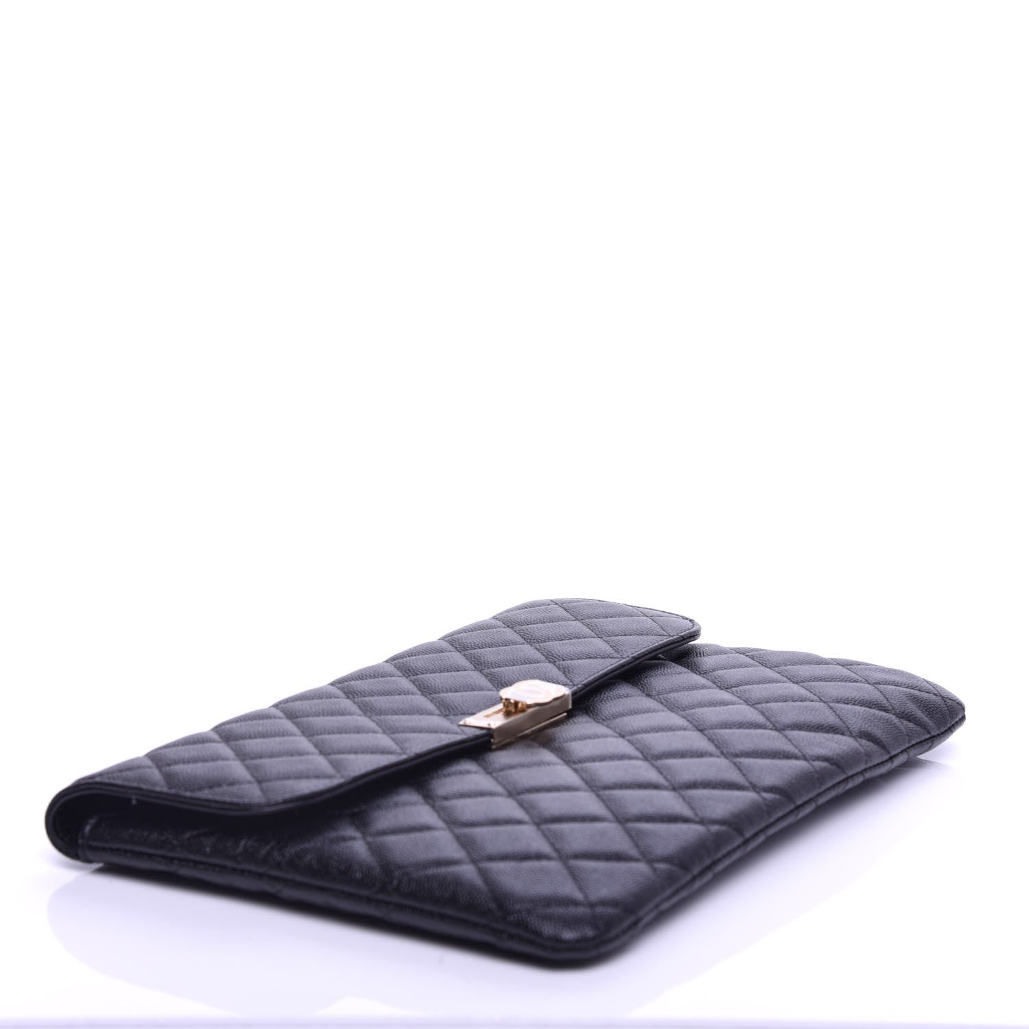 Chanel Caviar Quilted Medium Golden Class Pouch Black 4 of 8
