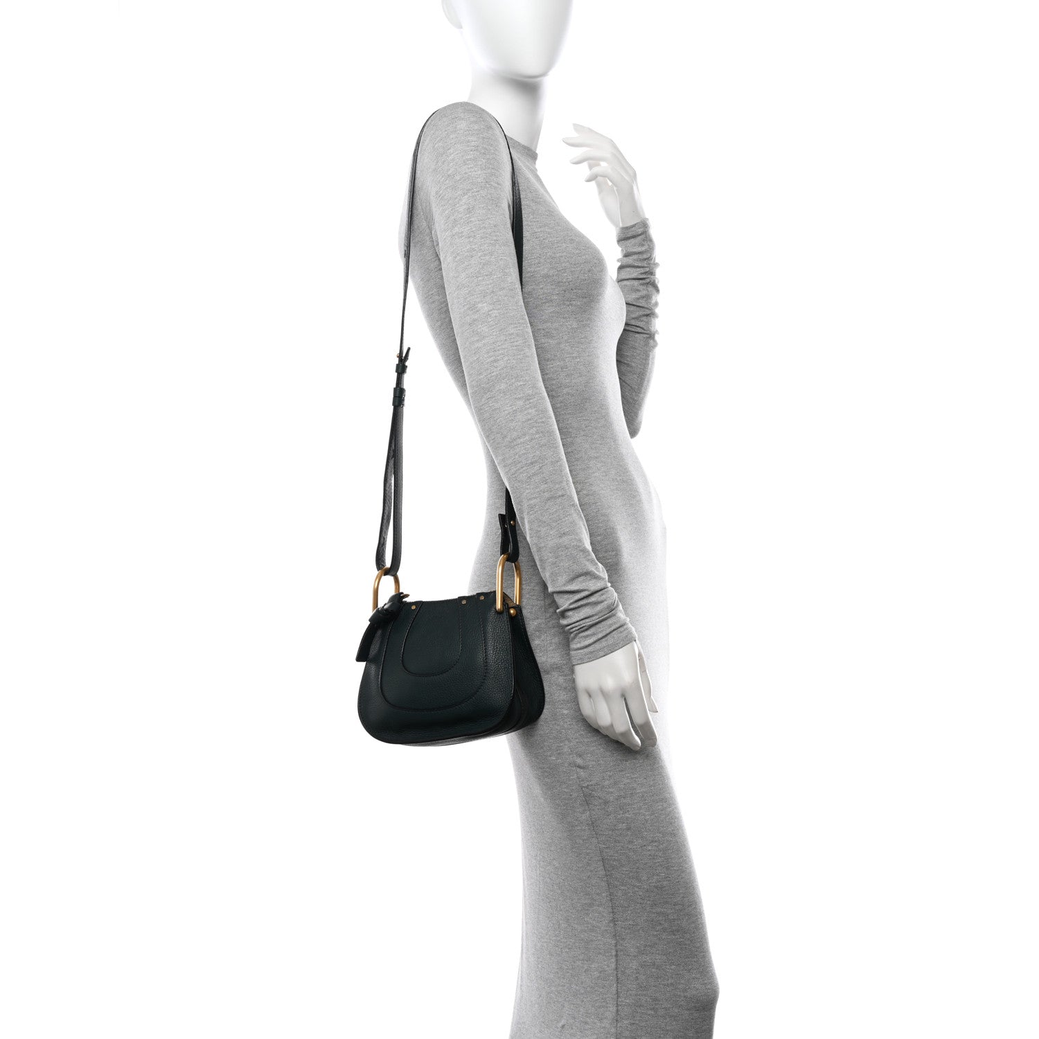 Chloe Grained Calfskin Nano Hayley Hobo Rainforest 2 of 18