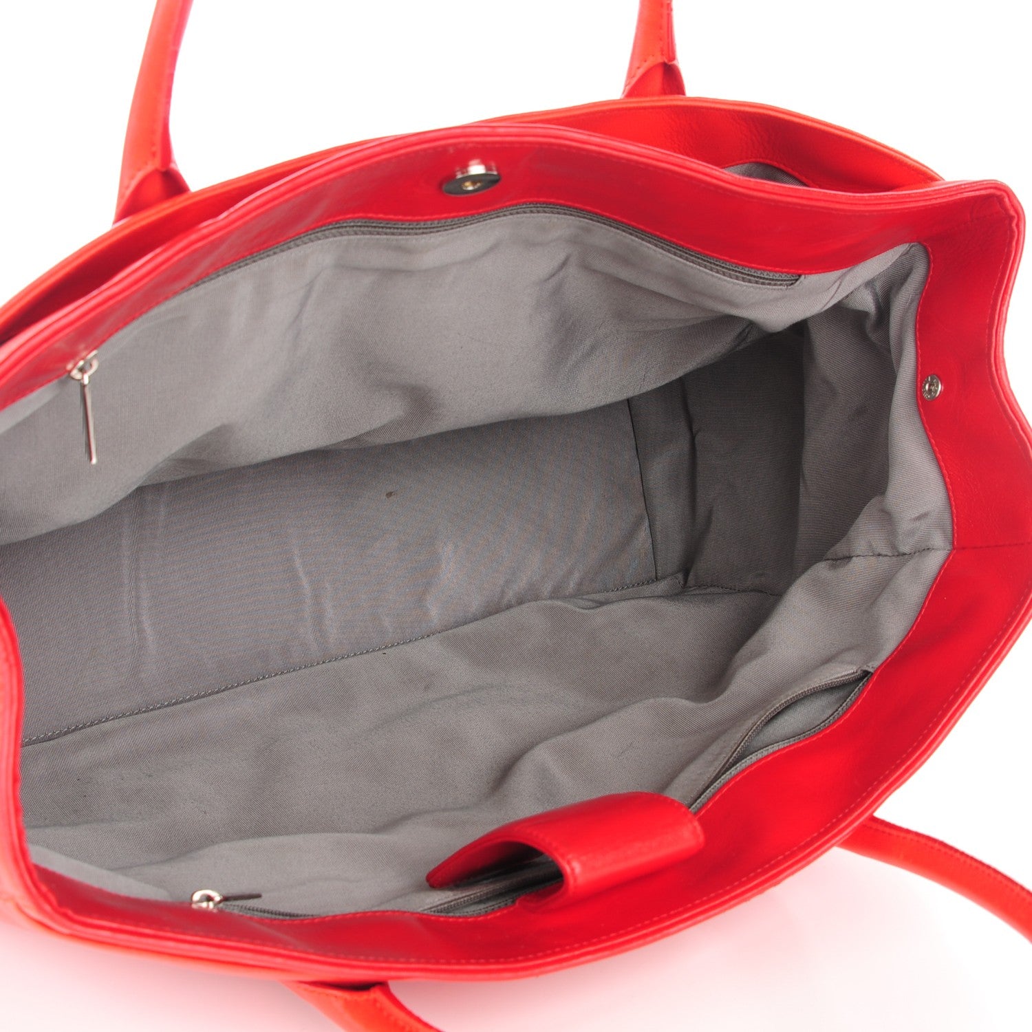 Chanel Lambskin Executive Cerf Shopper Tote Red 3 of 13