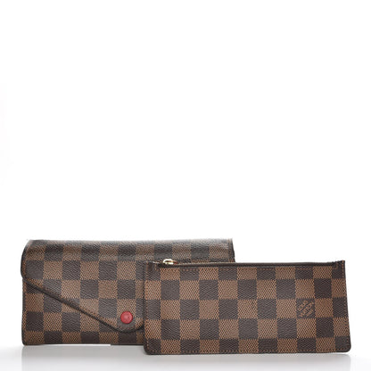 Louis Vuitton Damier Ebene Josephine Wallet Red 4 of 11