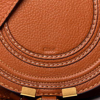 Chloe Calfskin Mini Marcie Round Crossbody Bag Tan 8 of 10