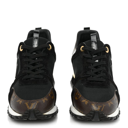 Louis Vuitton Suede Monogram Run Away Sneakers 38 Black 2 of 16