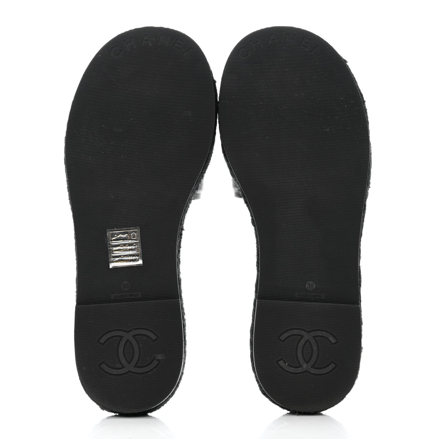 Lambskin Espadrille Mule Sandals 38 Black