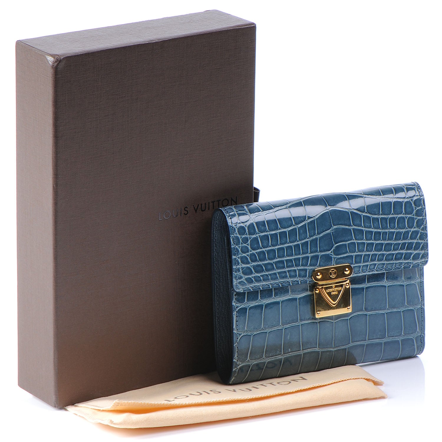 Louis Vuitton Alligator Koala Wallet Blue SPECIAL ORDER 5 of 9