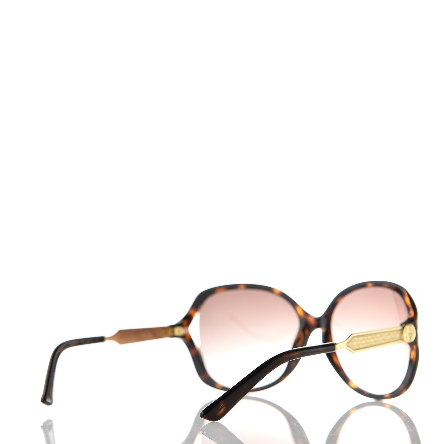 Gucci Acetate Oversized Butterfly Sunglasses GG 0076S Havana 4 of 9