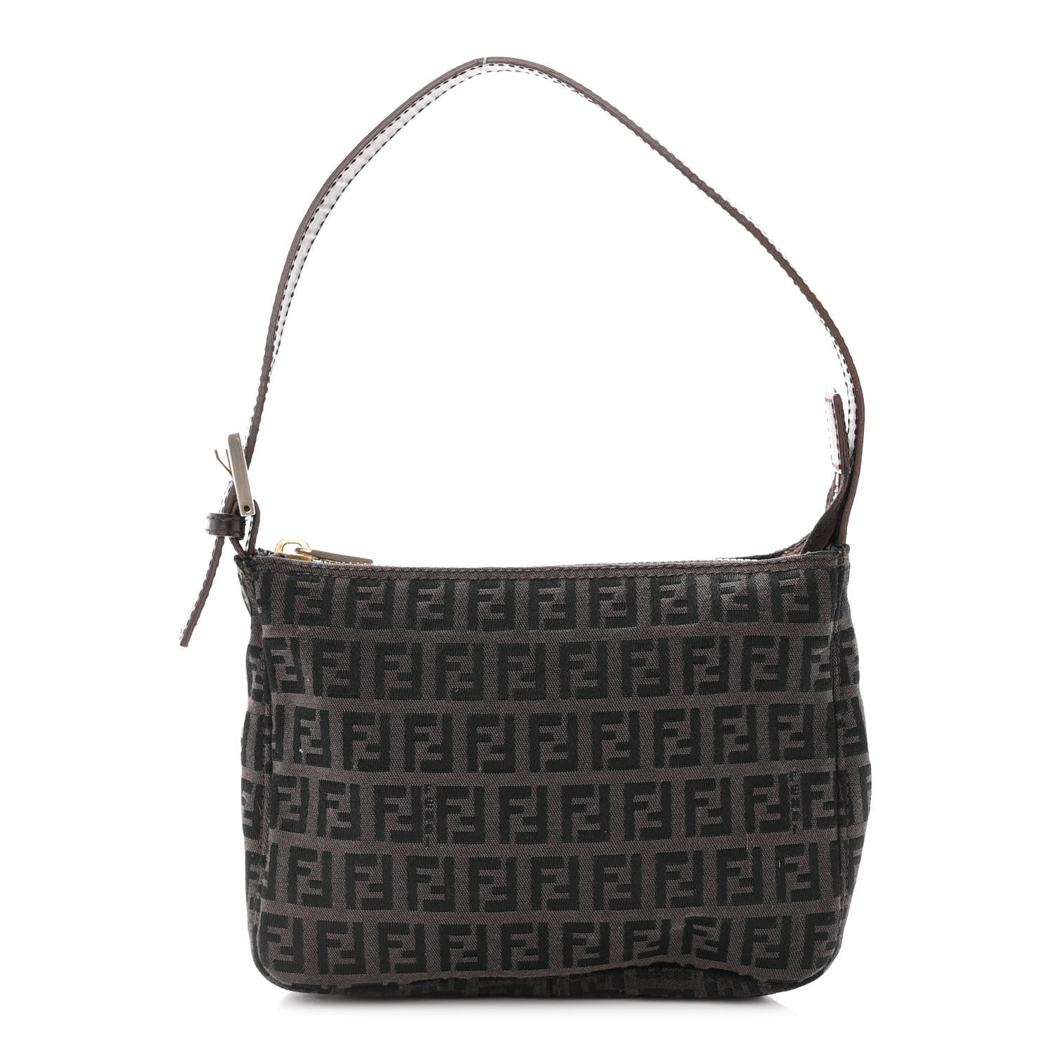 Fendi Zucchino Mini Pochette Tobacco Moro 1 of 13