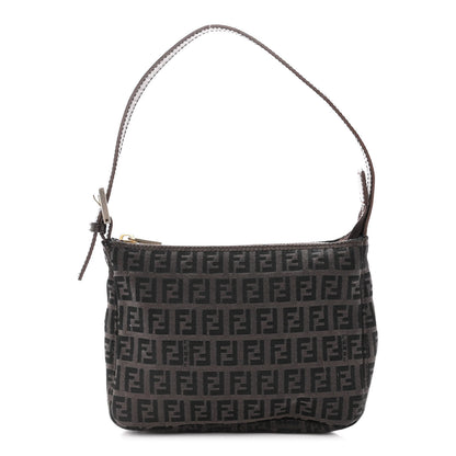 Fendi Zucchino Mini Pochette Tobacco Moro 1 of 13