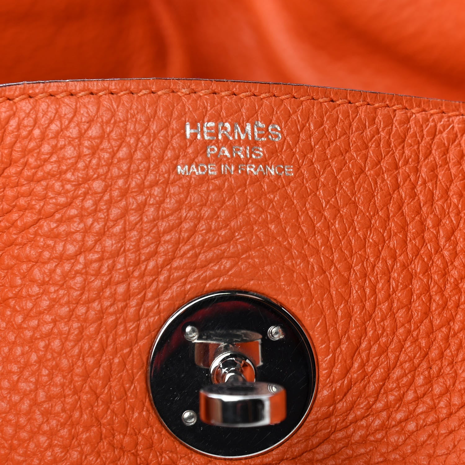 Hermes Taurillon Clemence Lindy 34 Orange 6 of 8