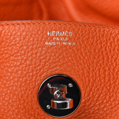Hermes Taurillon Clemence Lindy 34 Orange 6 of 8