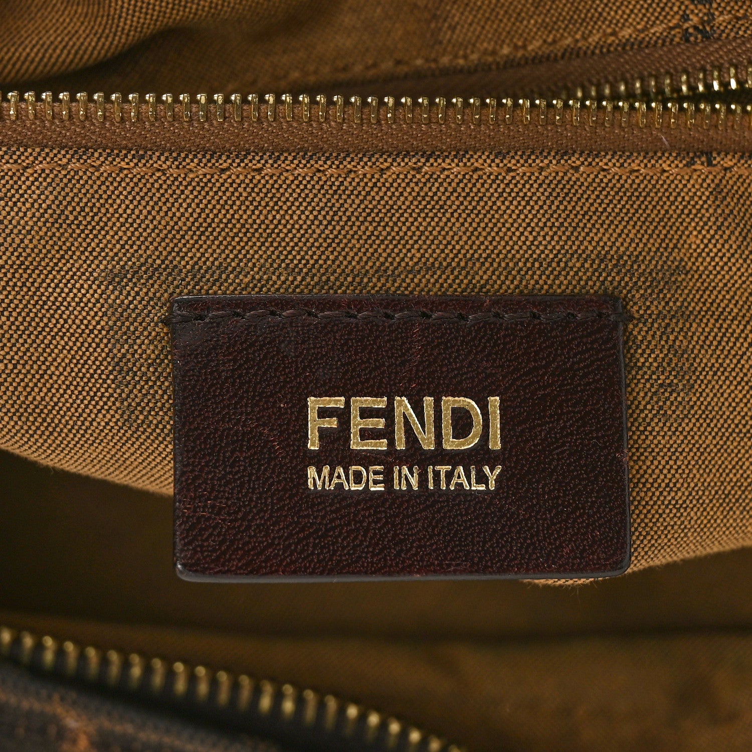 Fendi Zucca Cuoio Lucido Chef Hobo Tobacco Moro 6 of 8