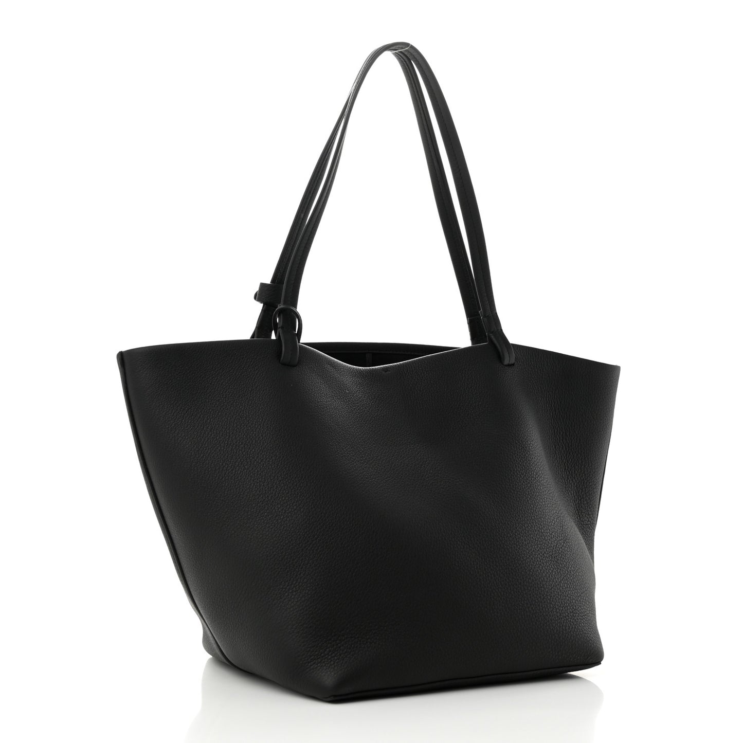 Grained Calfskin Park Tote Three Black