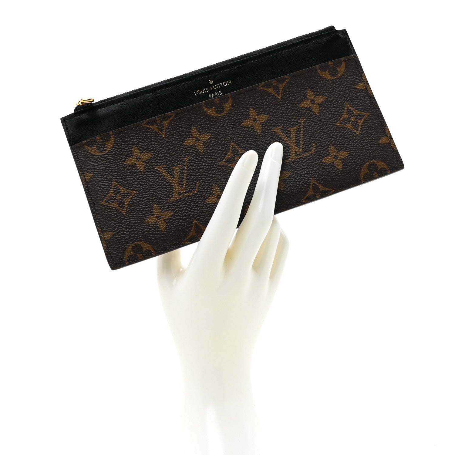 Louis Vuitton Monogram Slim Purse Black 2 of 8