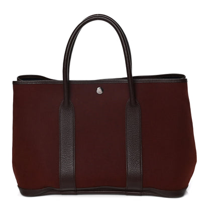 Hermes Toile Buffle Gala Garden Party 30 PM Havane Rouge H 1 of 15