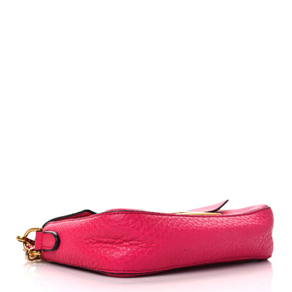 Fendi Cuoio Romano Mini Baguette Fuxia 4 of 9