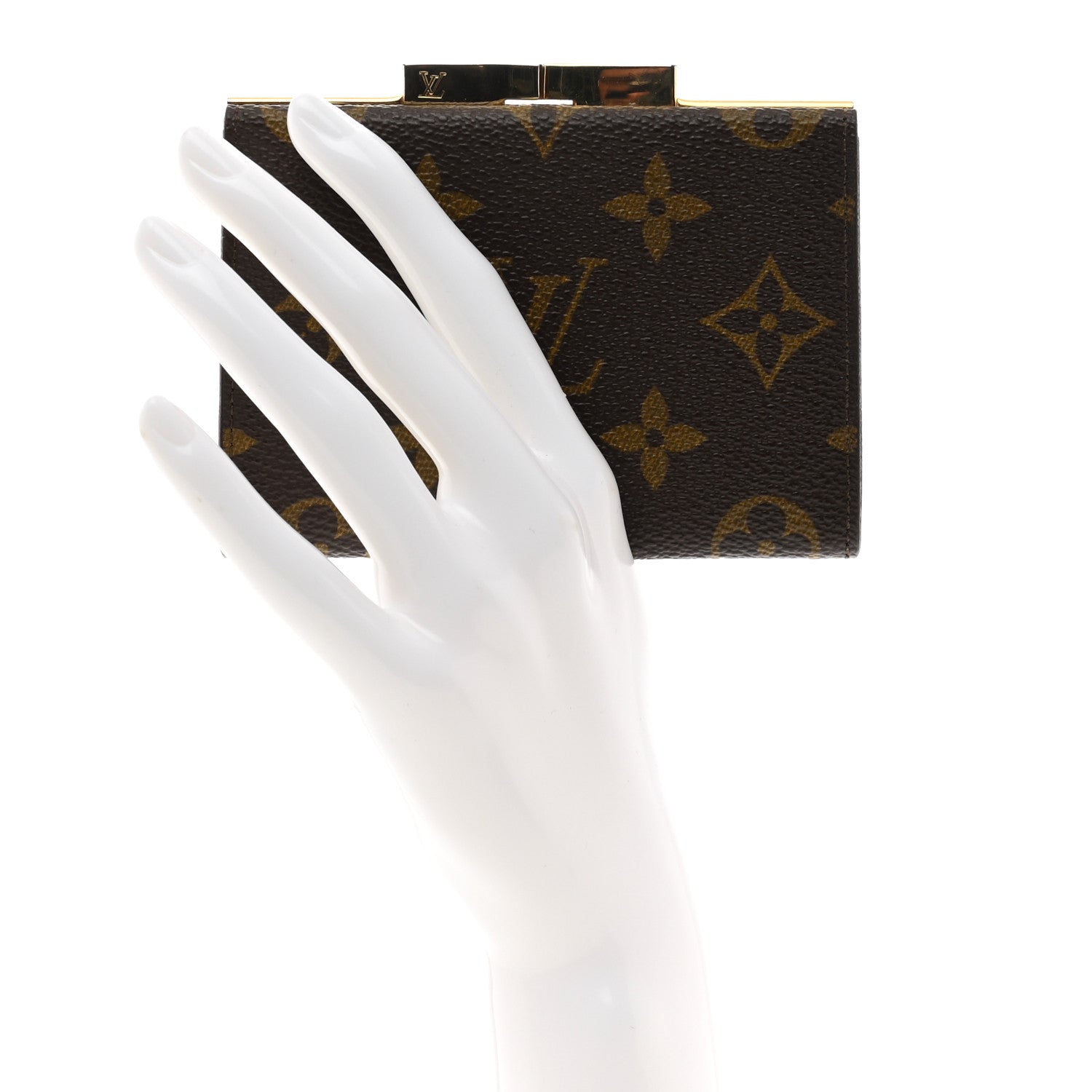 Louis Vuitton Monogram French Kiss Lock Coin Purse 2 of 7