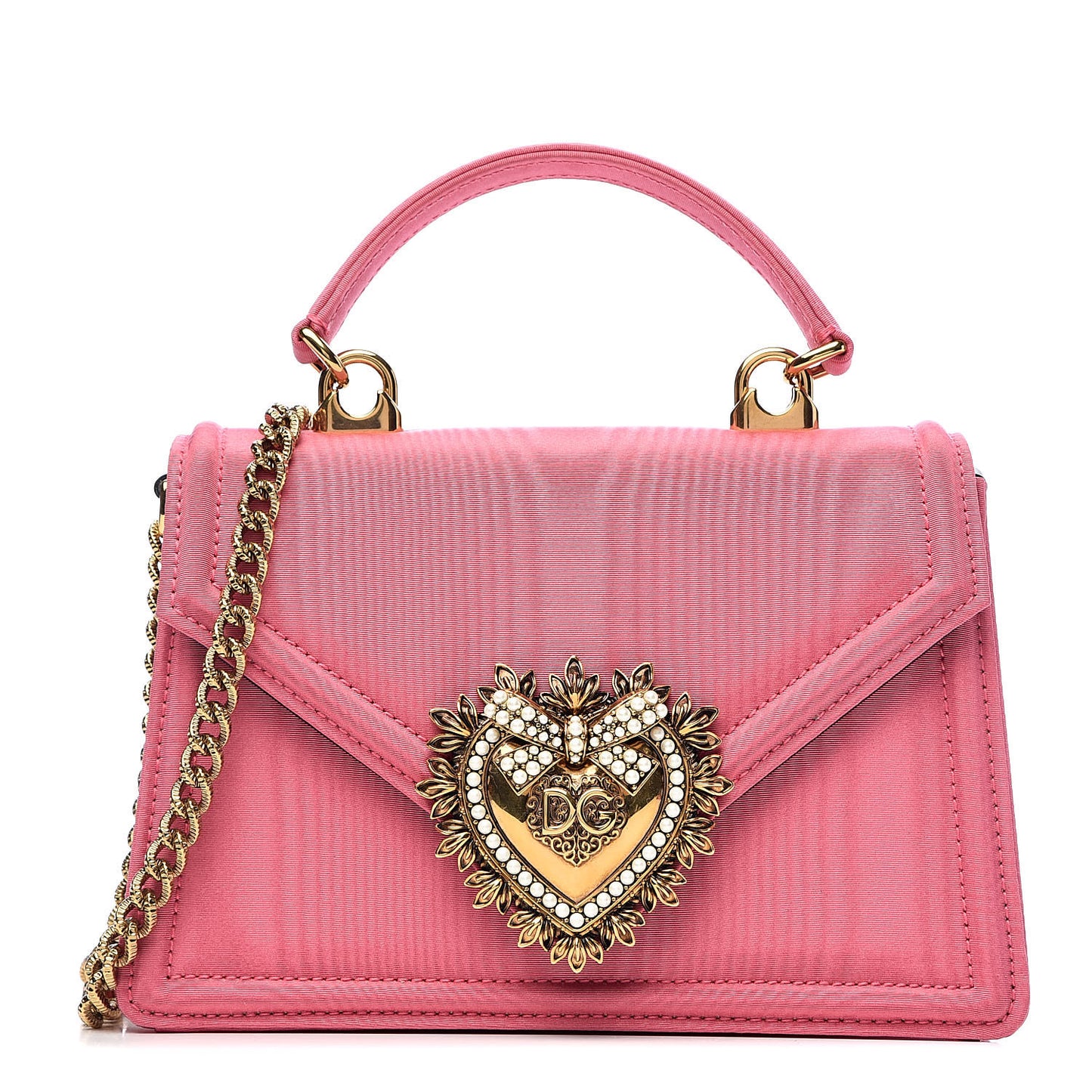 Silk Small Devotion Envelope Top Handle Bag Pink