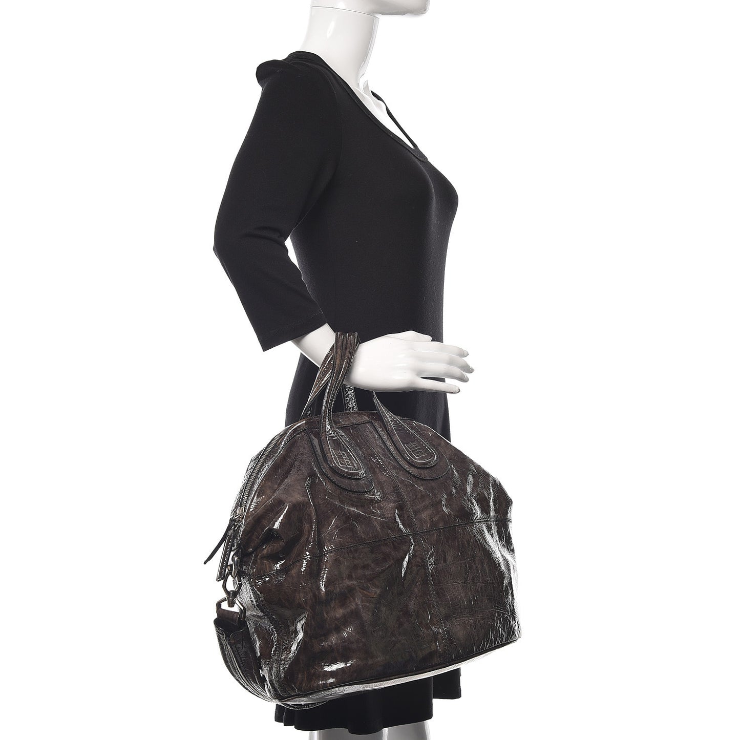 Crinkled Patent Medium Nightingale