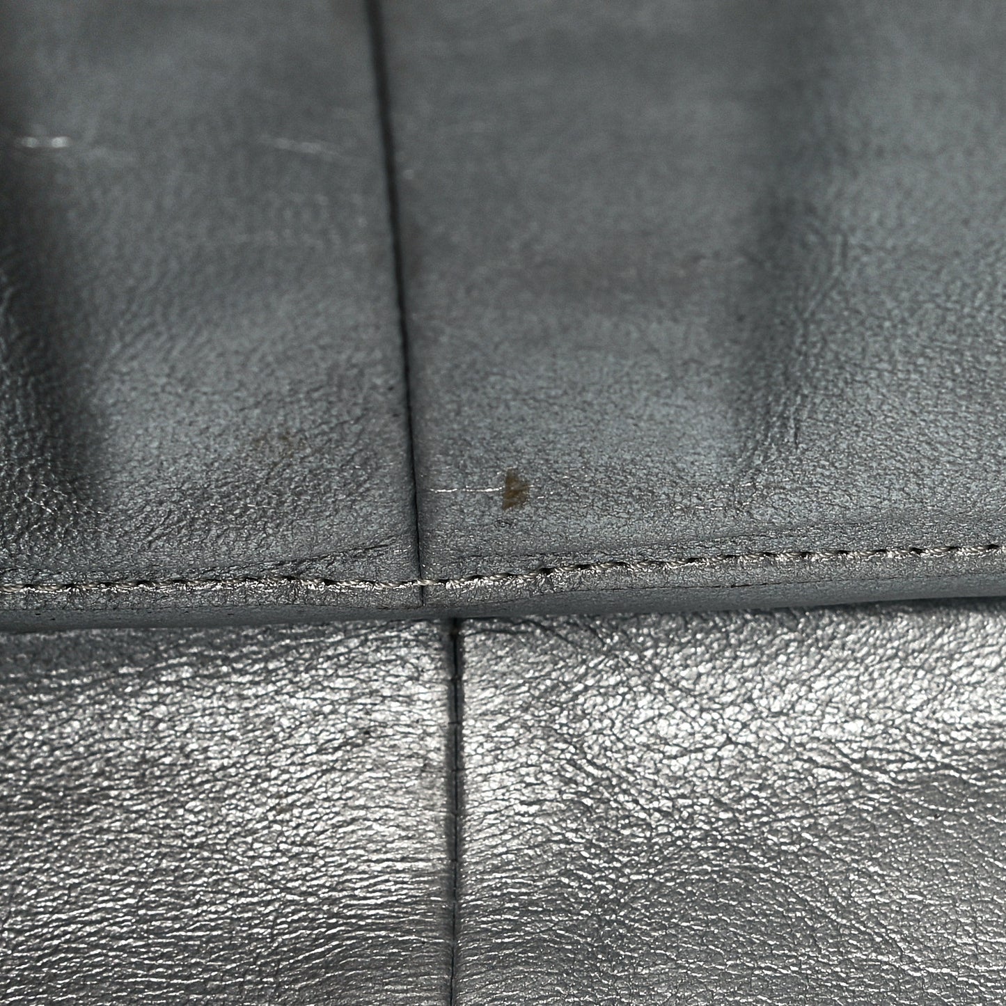 Metallic Calfskin Striped 2.55 Reissue 227 Silver